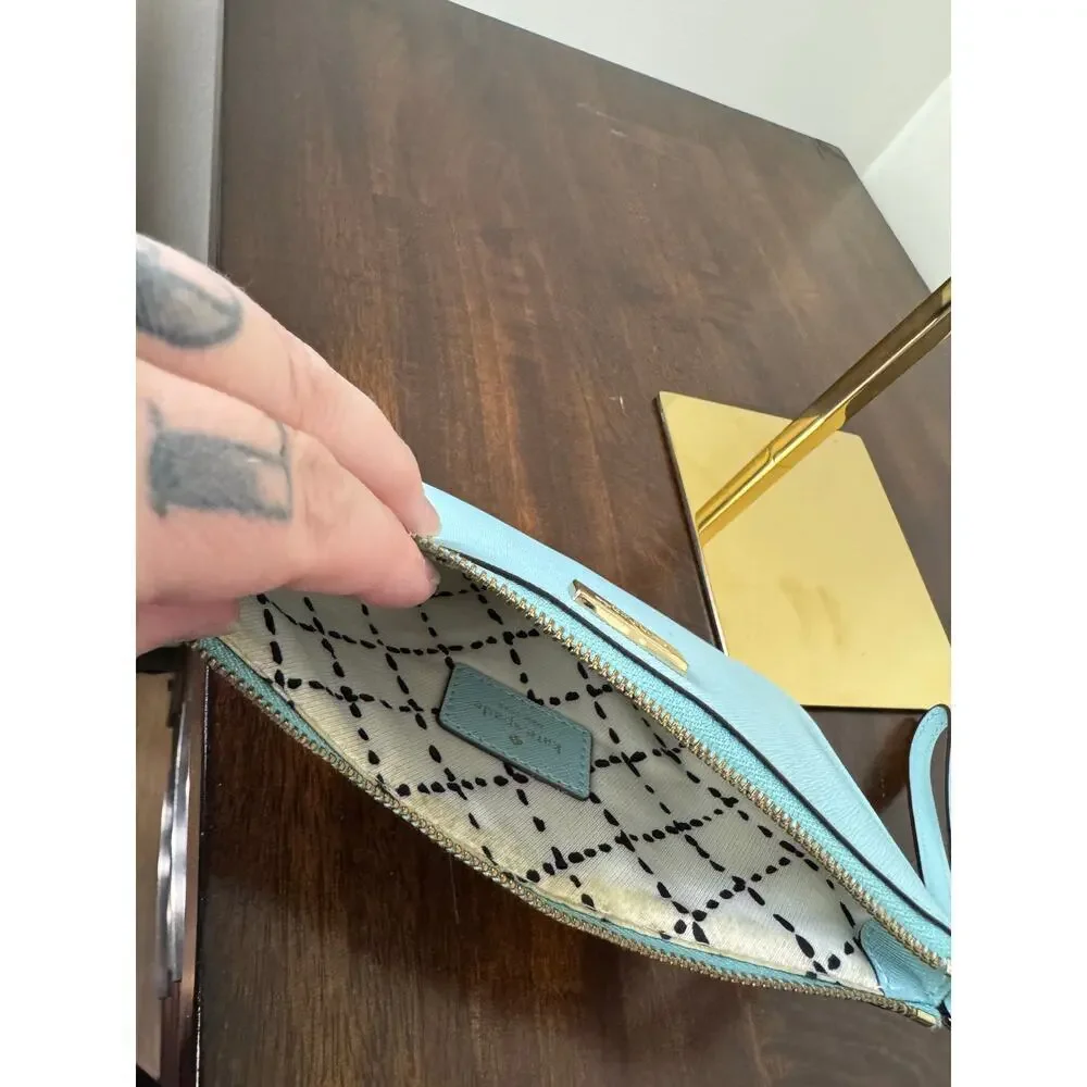Kate Spade Light Blue Leather Wristlet - Picture 10 of 10